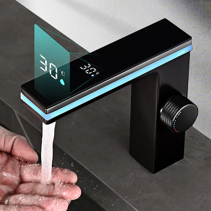 Mitigeur de Lavabo en Laiton avec Affichage Digital & LED Intelligente
