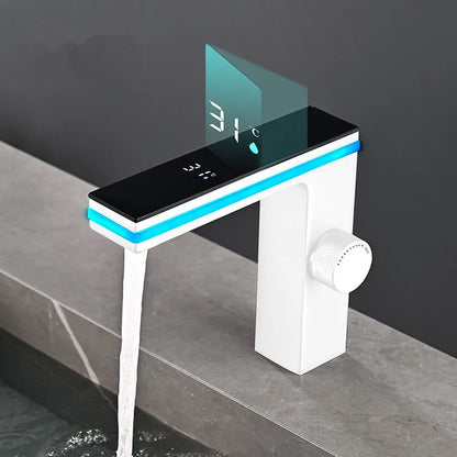 Mitigeur de Lavabo en Laiton avec Affichage Digital & LED Intelligente