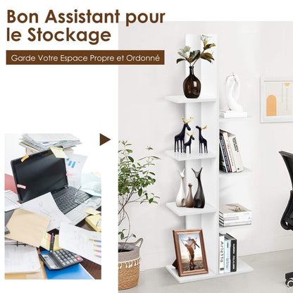 Bibliothèque Design 8 Étagères en Forme d’Arbre