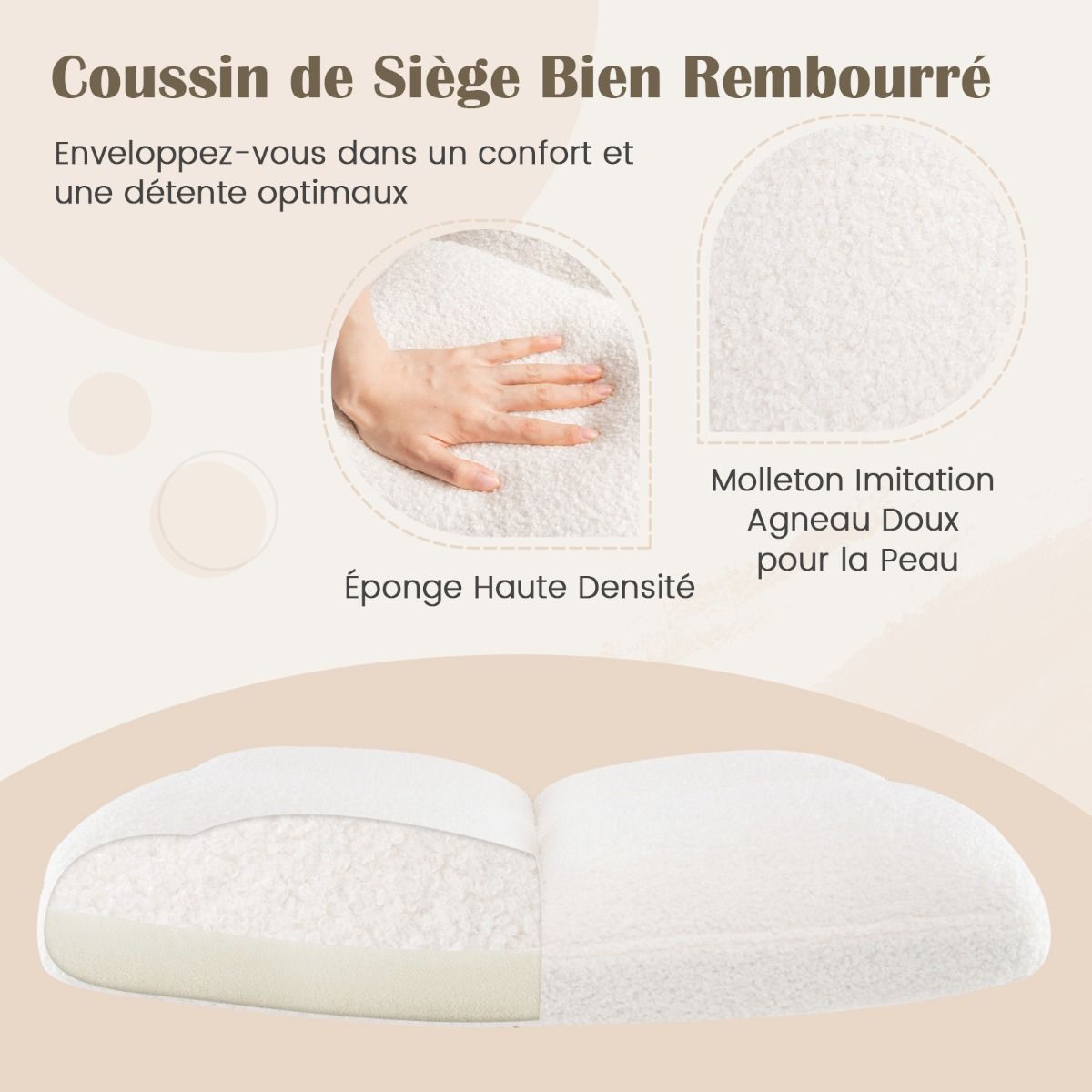 Chaise de Bureau COZY Cocoon en Laine d’Agneau