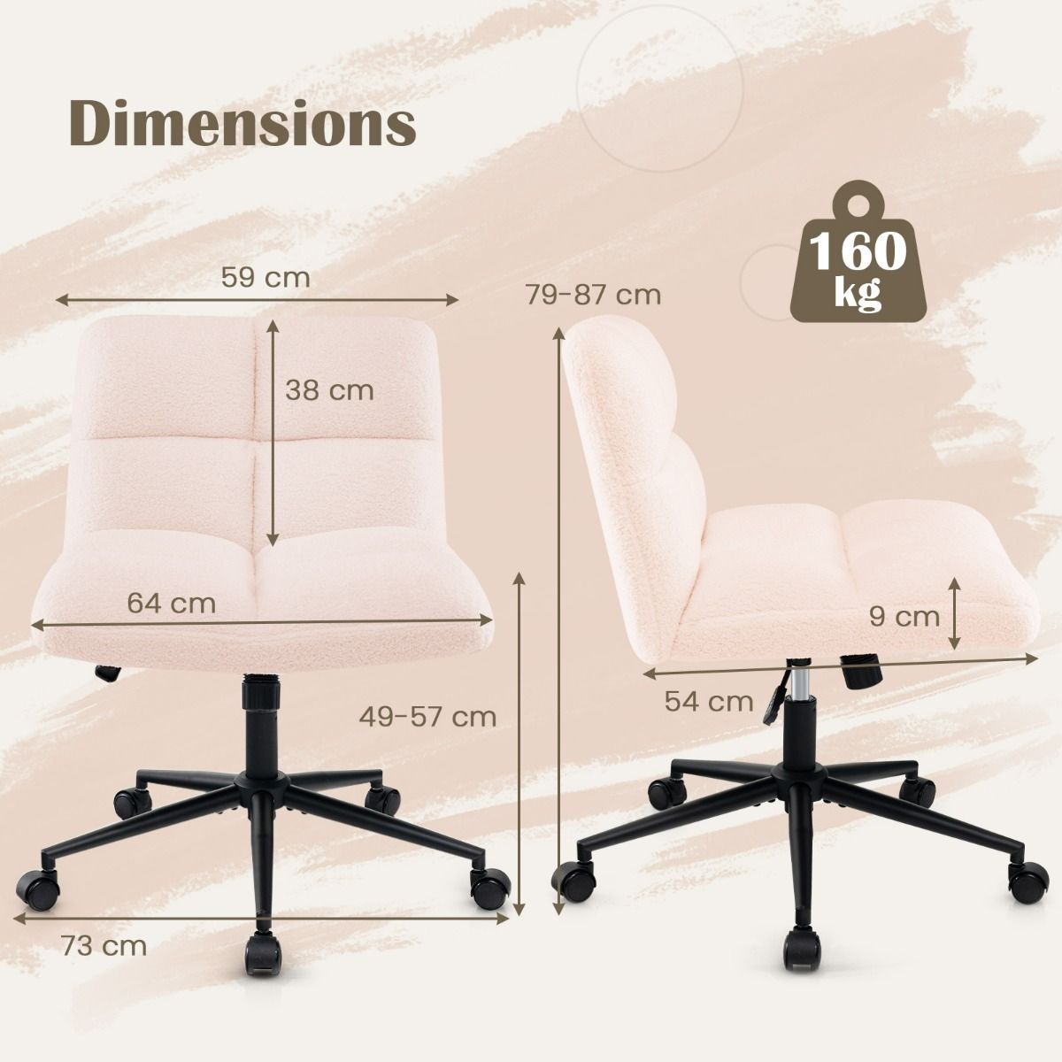 Chaise de Bureau COZY Cocoon en Laine d’Agneau