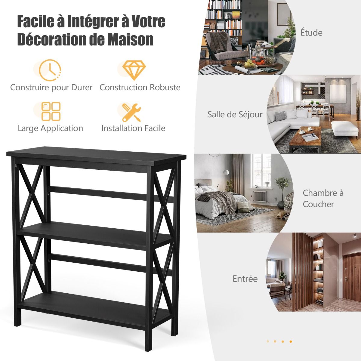 Étagère Console Chic 3 Niveaux
