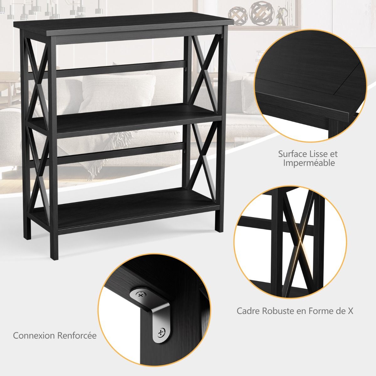 Étagère Console Chic 3 Niveaux
