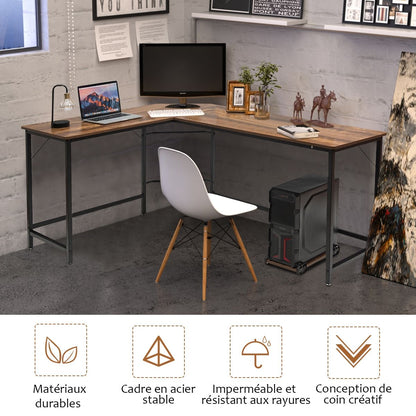Bureau d’Angle Moderne en Forme de L