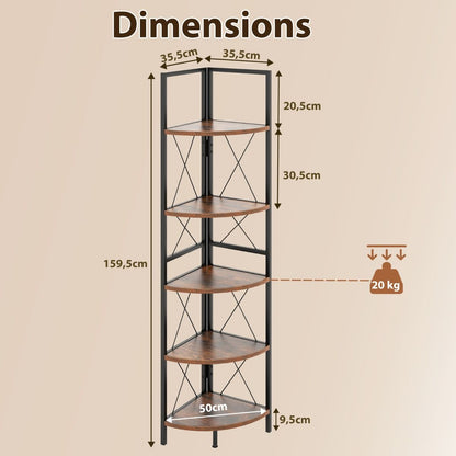 Étagère 5 Niveaux d’Angle Industrielle