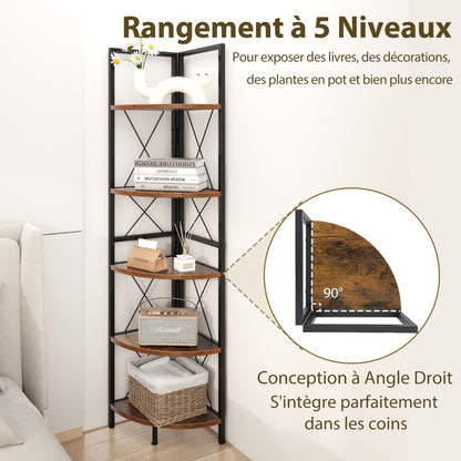 Étagère 5 Niveaux d’Angle Industrielle