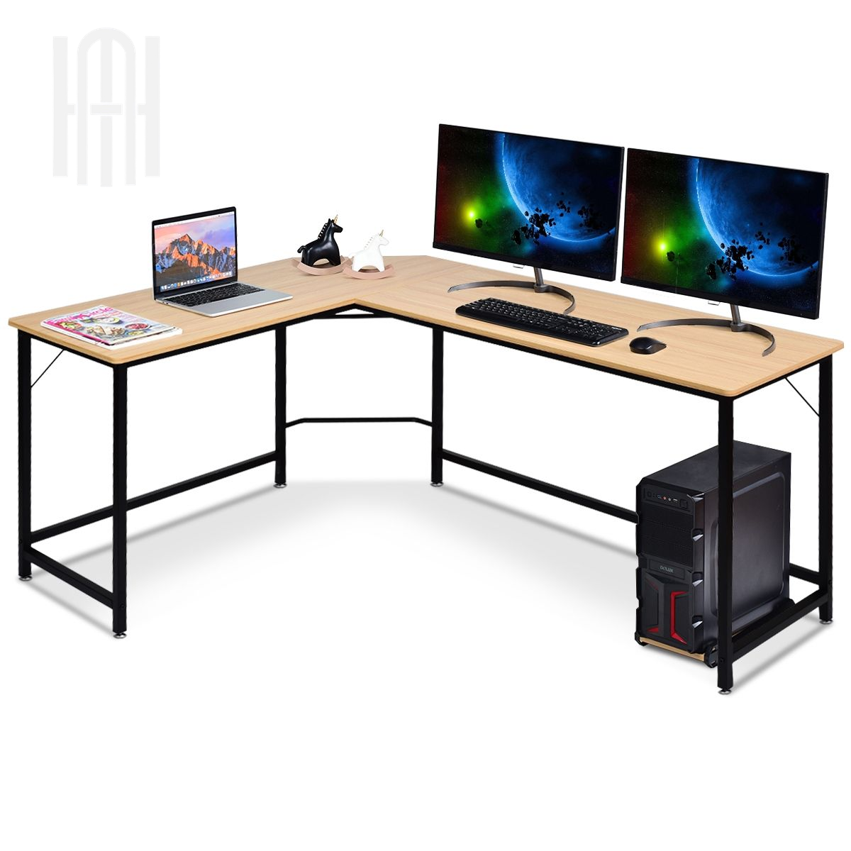 Bureau d’Angle Moderne en Forme de L
