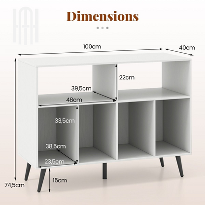 Meuble Platine Vinyle 3 Niveaux Élégant