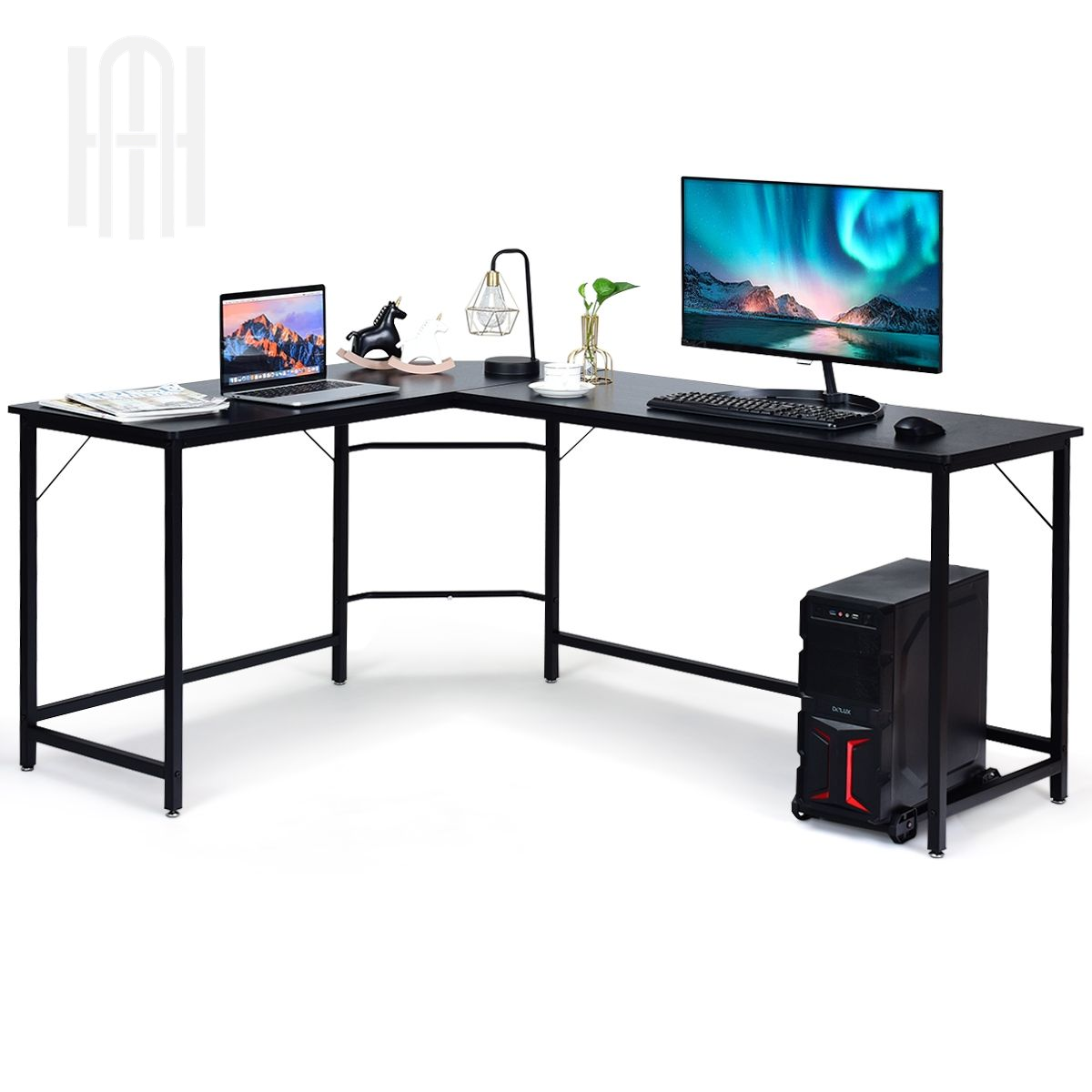 Bureau d’Angle Moderne en Forme de L
