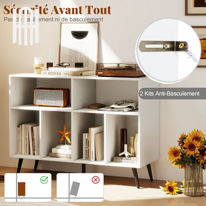 Meuble Platine Vinyle 3 Niveaux Élégant