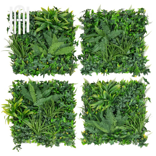 Mur de Verdure Artificiel Luxe (4 Panneaux 50x50 cm)