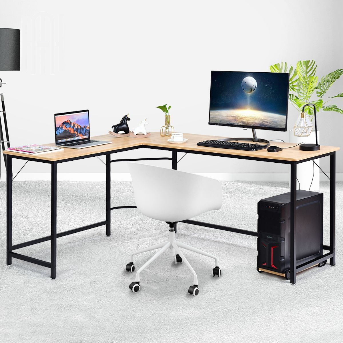 Bureau d’Angle Moderne en Forme de L