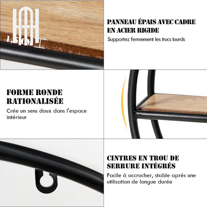 Étagère Murale Ronde Industrielle