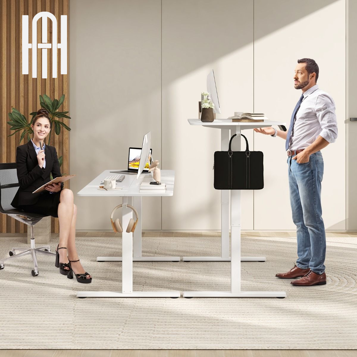 Bureau Assis-Debout Électrique 160x60 cm